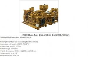 Dual-fuel generating set 400，700KW